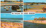 CP - PHOTO - UN BONJOUR DE VIEUX BOUCAU - MULTIVUES - LES ARENES - LA PLAGE DE COURANT - BAIGNADE A L'OCEAN - - Vieux Boucau