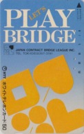 Rare Télécarte Japon / 110-011 - JEU BRIDGE - Japan Phonecard Playing Card - BRIDGE - Game Spiel Spielkarte - 02 - Jeux