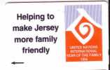 UNITED NATIONS Int. Year Of Family ( Jersey )*** Nations-Unies * Vereinte Nationen * Naciones Unidas * Nazioni Unite *UN - [ 7] Jersey Und Guernsey