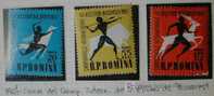 RUMANIA 1957 INTERNATIONAL ATHLETIC CAMPEONATO EN  BUCAREST, YVERT 1536-1538 - Unused Stamps