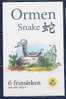 FAUNA - SNAKES  - VF SWEDEN  - BOOKLET - CARNET - Yvert # C 2195 - VF USED - Snakes