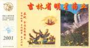 Deer , Changbaishan Waterfall   Pre-stamped Card , Postal Stationery - Andere & Zonder Classificatie