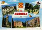 CPSM.  ANNONAY. 5 VUES ET BLASON. DATEE 2000 - Annonay