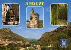 30 ANDUZE La Poret Des Cévennes La Fontaine Pagode La Tour De L'Horloge Les Bambous Géants - Anduze