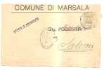 3540)lettera Con 25c Occupazione Americana Da Marsala A Salemi Il 12-4-1944 - Occup. Anglo-americana: Sicilia