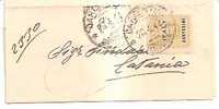 3541)lettera Con 25c Occupazione Americana Da Siracusa A Catania Il 20-4-1944 - Anglo-american Occ.: Sicily