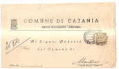 3547)lettera Con 25c Occupazione Americana Da Catania A Giardini Il 25-1-1944 - Anglo-Amerik. Bez.: Sicilë
