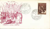 ITALIA 1967  FDC GIURAMENTO DI PONTIDA 7 APRILE 1167. ANNULLO SPECIALE PONTIDA. - Mitología