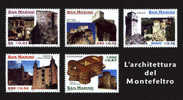 SAN MARINO 1999 ARQUITECTURA DE MONTEFELTRO - YVERT 1650-1654 - Nuevos