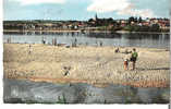 CPSM Colorisée Dentelée: POUILLY SUR LOIRE La Plage - Pouilly Sur Loire