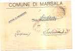 3552)lettera Con 25c Occupazione Americana Da Marsala A Salemi Il 30-7-1944 - Occup. Anglo-americana: Sicilia