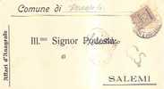 3554)lettera Con 25c Occupazione Americana Da Marsala A Salemi Il 28-2-1944 - Anglo-Amerik. Bez.: Sicilë