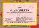 BUVARD : Grands Vins Fins JANOUEIX LIBOURNE - Liqueur & Bière
