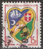 Timbre France Y&T N°1195 (01) Obl.  Armoirie D´Alger.  15 F. Polychrome. Cote 0,15 € - 1941-66 Escudos Y Blasones