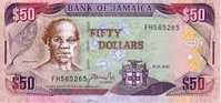 JAMAIQUE    50 Dollars   Daré Du 15-01-2002    Pick 73d     ****** BILLET  NEUF ****** - Jamaique