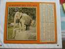 CALENDRIER DES P.T.T. DE 1972 DOUBLE ENFANT+ECHARPE MULTICOLORE /ELEPHANT COMPLET A L' INTERIEUR - Groot Formaat: 1971-80