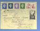 682+684+689+694+739+742 Sur Lettre Par EXPRES Vers Belgique ´Poste Restante / Bruxelles" - 1944-45 Maríanne De Dulac