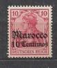 GERMAN MOROCCO POST 1906 10c. Mint - Turquie (bureaux)