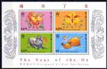 Chine - Hong Kong - Yvert N° BF 47 Neuf ** (MNH) - Astrologie - Boeuf - Blocks & Kleinbögen