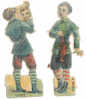 2 DECOUPIS 'LA VUE", "LE TOUCHER" Hauteur 7,5 Cm - DIE-CUT - Children