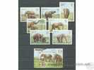 LAOS 1987 - FAUNA - ELEFANTES - YVERT 791/797 + BLOCK 96 - Elephants