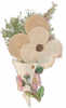 DECOUPI BOUQUET DE FLEURS 7,5 X 4,5 Cm - DIE-CUT - Fleurs