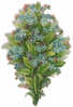 DECOUPI BOUQUET DE MYOSOTIS 8,5 X 5 Cm - DIE-CUT - Blumen