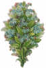 DECOUPI BOUQUET DE MYOSOTIS 8,5 X 5 Cm - DIE-CUT - Flores