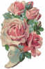 DECOUPI ROSES 12 X 7 Cm - DIE-CUT - Fleurs