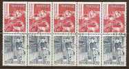 SWEDEN  -  Block Of 10  From The Exploided BOOKLET - Yvert # C 988 - VF USED - Blocks & Sheetlets
