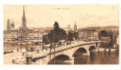 ROUEN ( 76 ) LE PONT CORNEILLE Cpa PANORAMIQUE 14,5 X 28  (Tramway ,Carrioles, Magasin Maison Américaine) TRES ANIMEE - Rouen