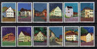 Lichtenstein-1978-Mi.-694-705 (Bauten) Postfrisch - Nuovi