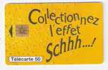 TELECARTE 50 U  : Boisson Schweppes " Collectionnez L'effet Schhh..!"  ;1995 ; TB - Alimentation