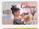 TELECARTE 50 U  , "Call Home "; Fillette Et Chien  ;1994 ; TB - Telecom Operators