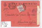 3196)lettera Con 50c Lupa Di Bari Da Brindisi A Città Il 12-4-1944 - Marcophilie
