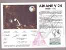 ARIANE  .Encart VOL.24 ..(INSAT-1C ).21.12.1988. - Europe