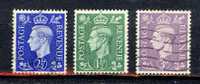 GRANDE BRETAGNE GREAT BRITAIN  1937  YT 213 253 214A   OBLIT. USED TB - Usati