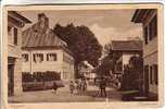 OLD GERMANY POSTCARD - Lenggries - Street Scene (small Faulty) - Lenggries