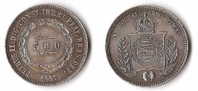 BRESIL    500   REIS     1857     ARGENT  QUALITE ! - Brasilien