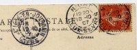 Joli Cachet De L´ISLE-EN-JOURDAIN (32) Et De NIORT (79)  1907 Sur Carte Postale De Niort (79) - 1877-1920: Période Semi Moderne
