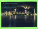 MIAMI, FL - THE MAGIC CITY BY NIGHT - CARD IS WRITTEN - NOVELTI-CRAFT CO - - Miami