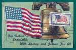 FLAGS - VF PHILATELIC POSTCARD USA FLAG - Buste