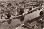 16 / EN AVION AU DESSUS DE JARNAC / LES QUAIS  / RARE ET JOLIE CPSM 1958 - Jarnac