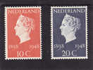 C1844 - Pays- Bas 1948 - Yv.no.495/6 Neufs** - Ungebraucht
