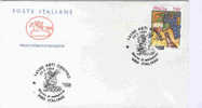 M VINI ITALIANI FDC  PRIMO GIORNO EMISSIONE VALORE 750  ANNULLO ASTI 20.3.1996 VIN  WINE WEIN  VINO  CAVALLINO - Vinos Y Alcoholes