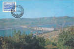 Ponts - Bridge - Barrage - Electricite,Hydropower;Po Rtile De Fier Of Danube 1975 CM,maxicard,cartes Maximum Rare!! - Elektrizität