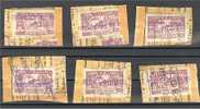 ALGERIA, 10 RAILWAY STAMPS 8.55 FRANCS, FROM 1942-43 F/VFU ON PIECES - Parcel Post