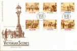 Grande-Bretagne - Ile De Man FDC 1987 " Scènes De L´époque Victorienne " Yvert 320/5 - Grabados