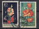 Rumänien; 1956; Michel 1591/2 O; Blumen - Usado