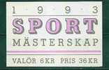 SWEDEN - SPORTS MÁSTERSKAP 1993 - BOOKLET - CARNET - Yvert # C 1743 -  VF USED - 1981-..